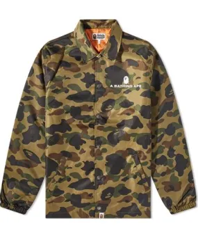 A Bathing Ape Men's 1st Camo Nylon Twill Coach Jacket