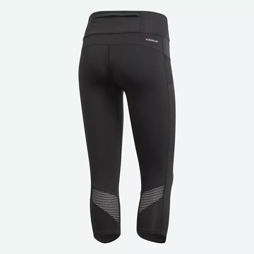 adidas Own The Run 3/4 Running Tights Gym Leggings Womens Tight Black Jogging XS