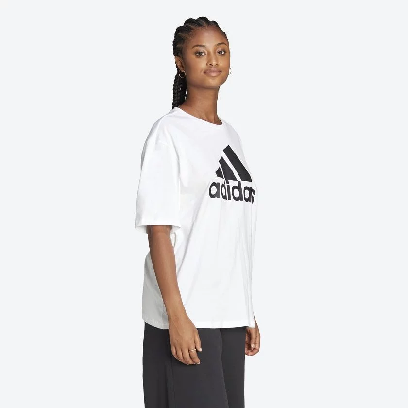 ADIDAS WOMEN'S ESSENTIALS BIG LOGO BOYFRIEND WHITE TEE