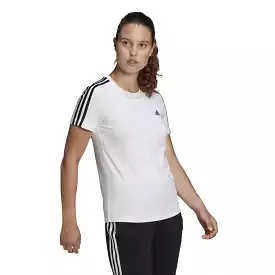 ADIDAS WOMEN'S ESSENTIALS SLIM 3-STRIPES WHITE TEE