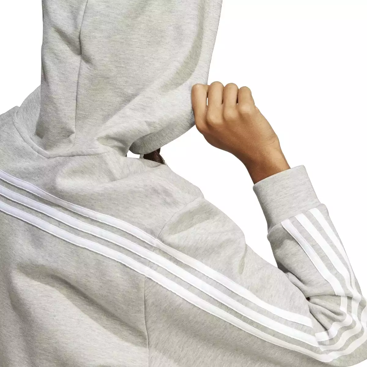 ADIDAS WOMEN'S FUTURE ICONS 3-STRIPES FULL-ZIP GREY JACKET