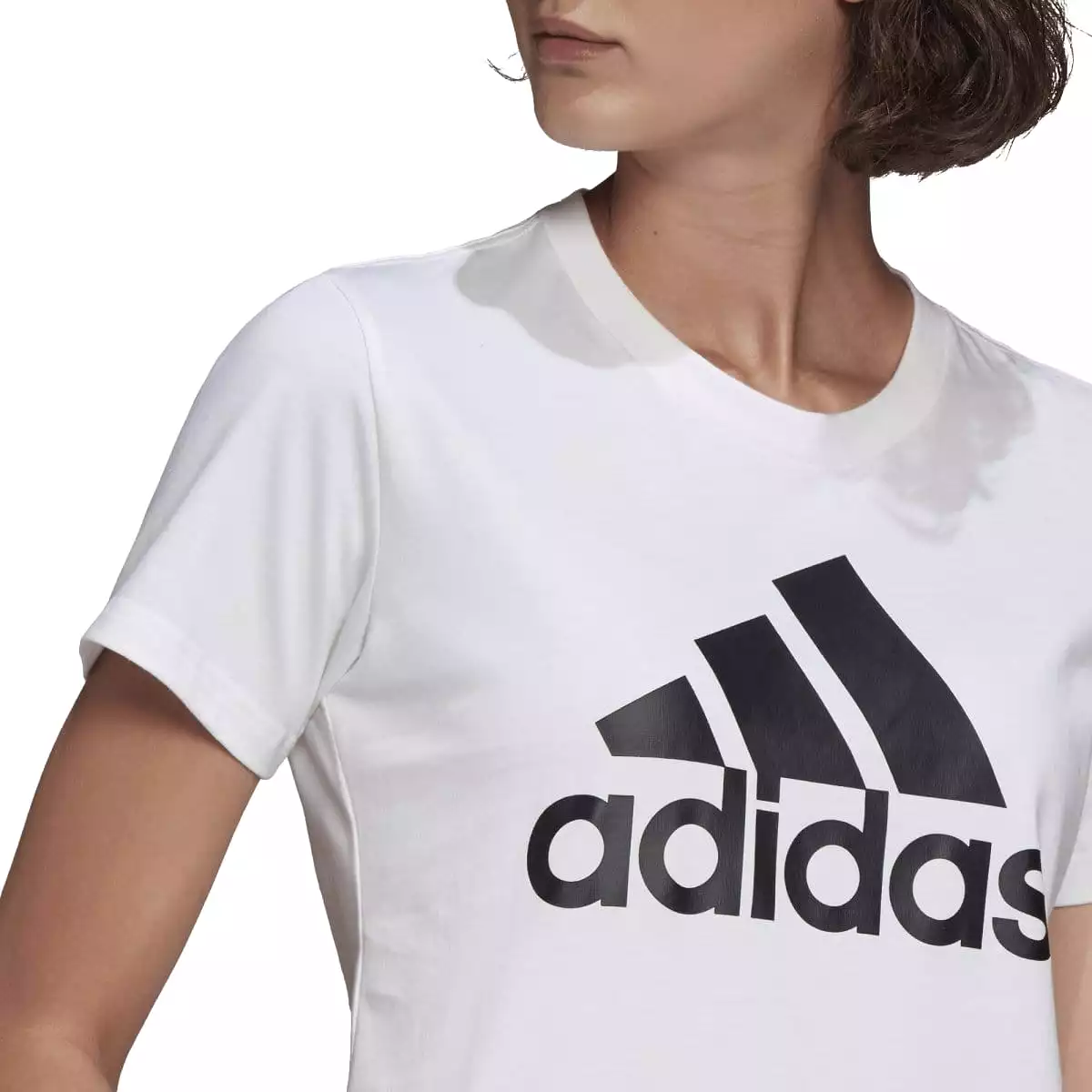 ADIDAS WOMEN'S LOUNGEWEAR ESSENTIALS LOGO WHITE TEE