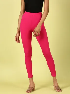 Ankle Length Leggings Viscose-Fuchsia