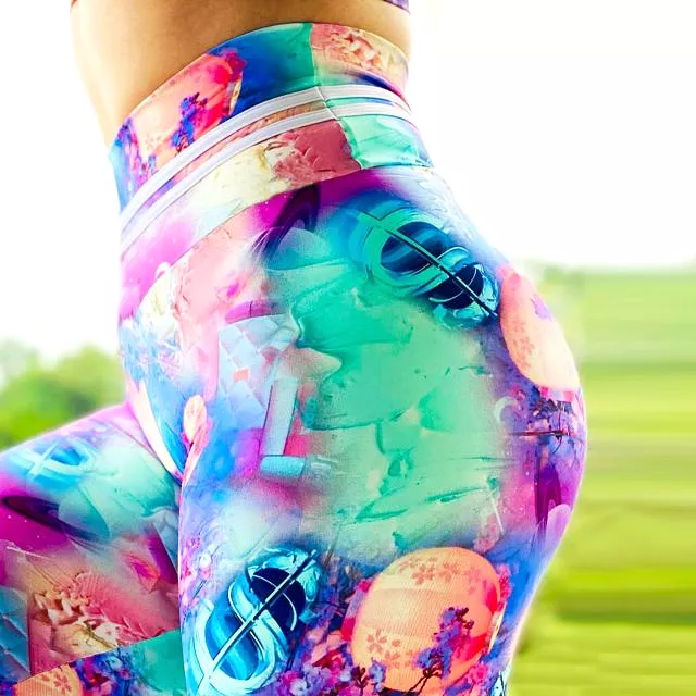 AshoreShop Womens Fitness Eye Catching Yoga Running Leggings