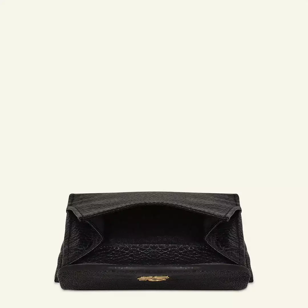 BD234MA- Cuadra black casual fashion bifold wallet clutch for woman