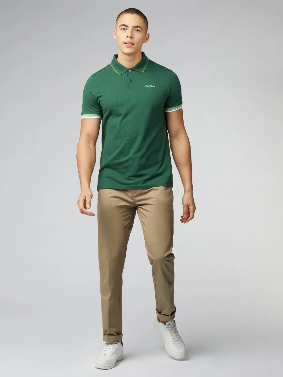 Ben Sherman Casual Short Sleeve Polo Shirt Green