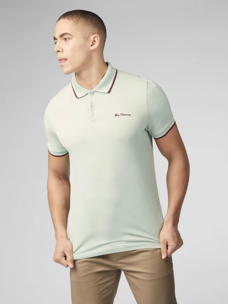 Ben Sherman Casual Short Sleeve Polo Shirt Mint