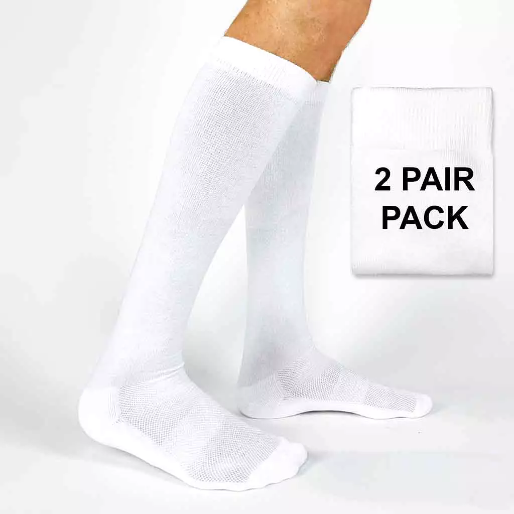 Big Savings on  Basic White Cotton Sport Knee High Socks