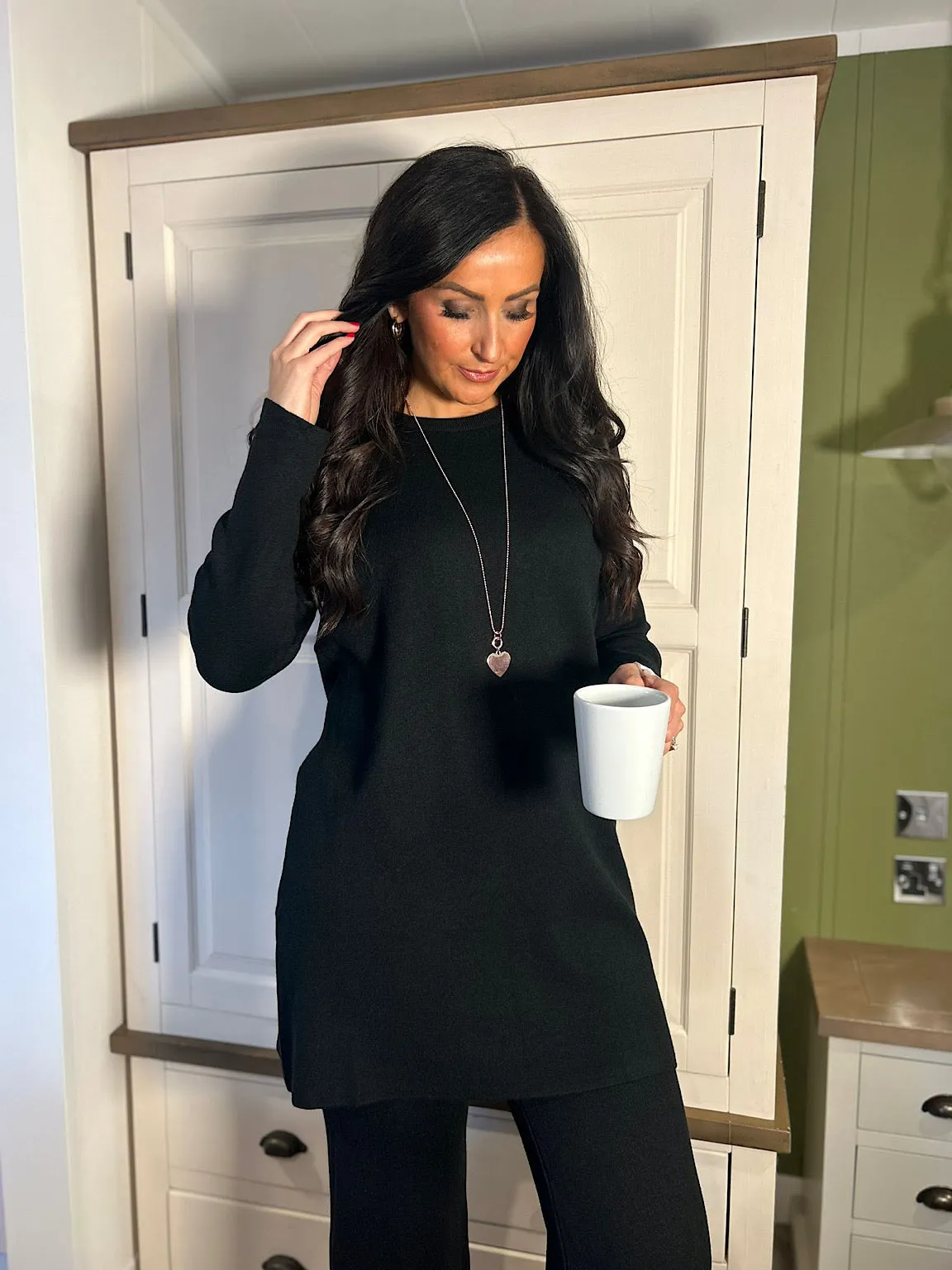 Black Premium Knitted Co-Ord Leah