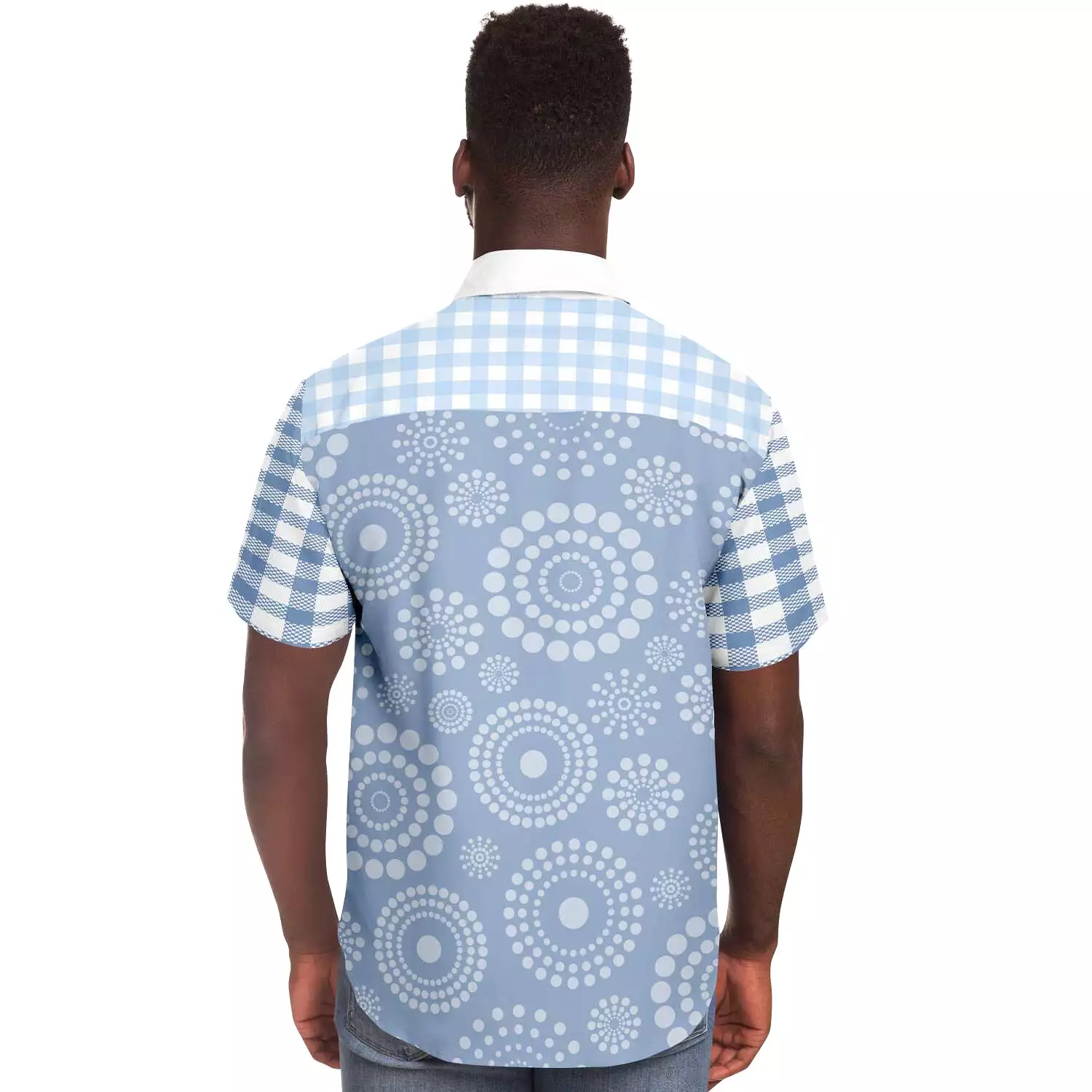 Blue Lagoon Short Sleeve Button Down Shirt