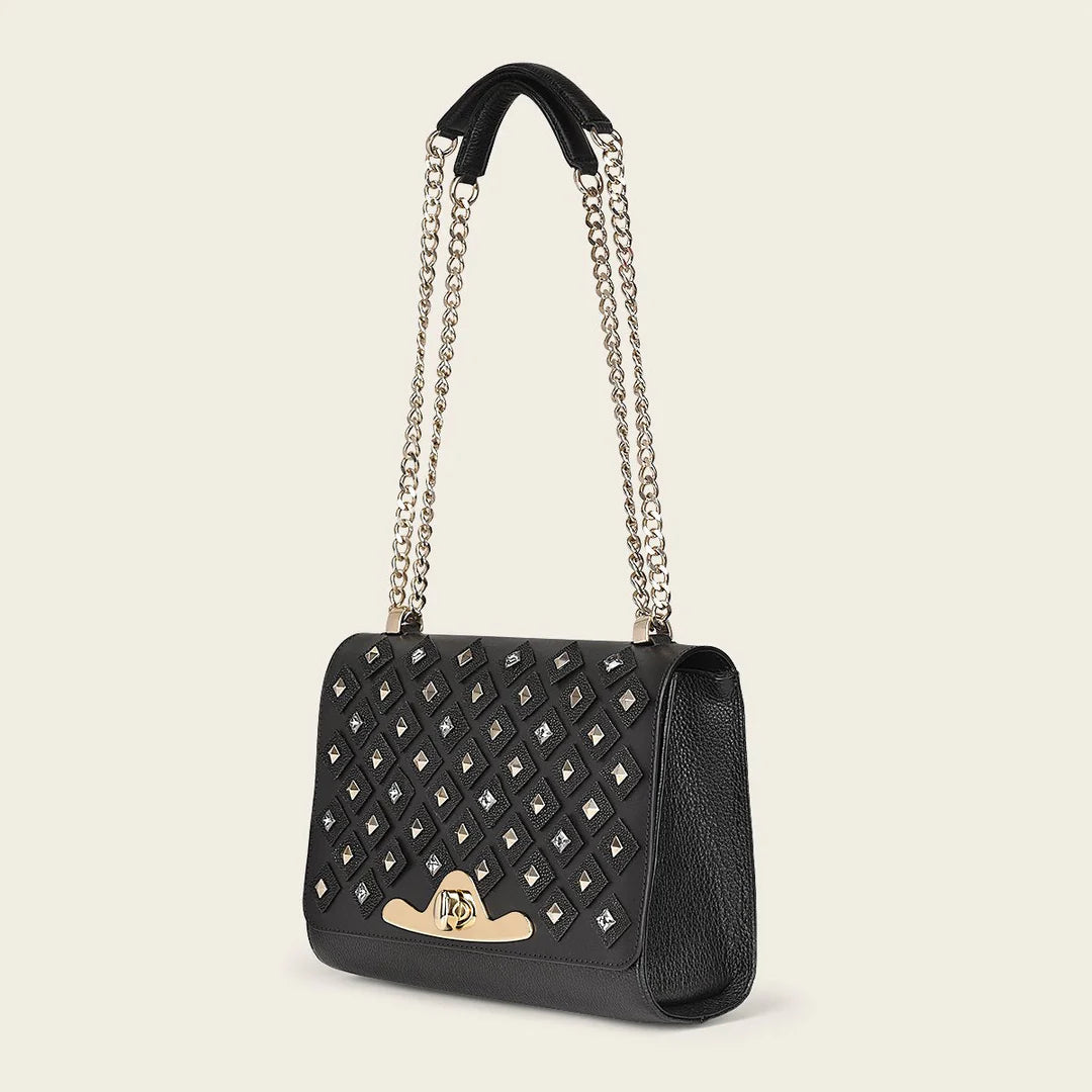 BOD84MA - Cuadra black fashion stingray crossbody bag for women