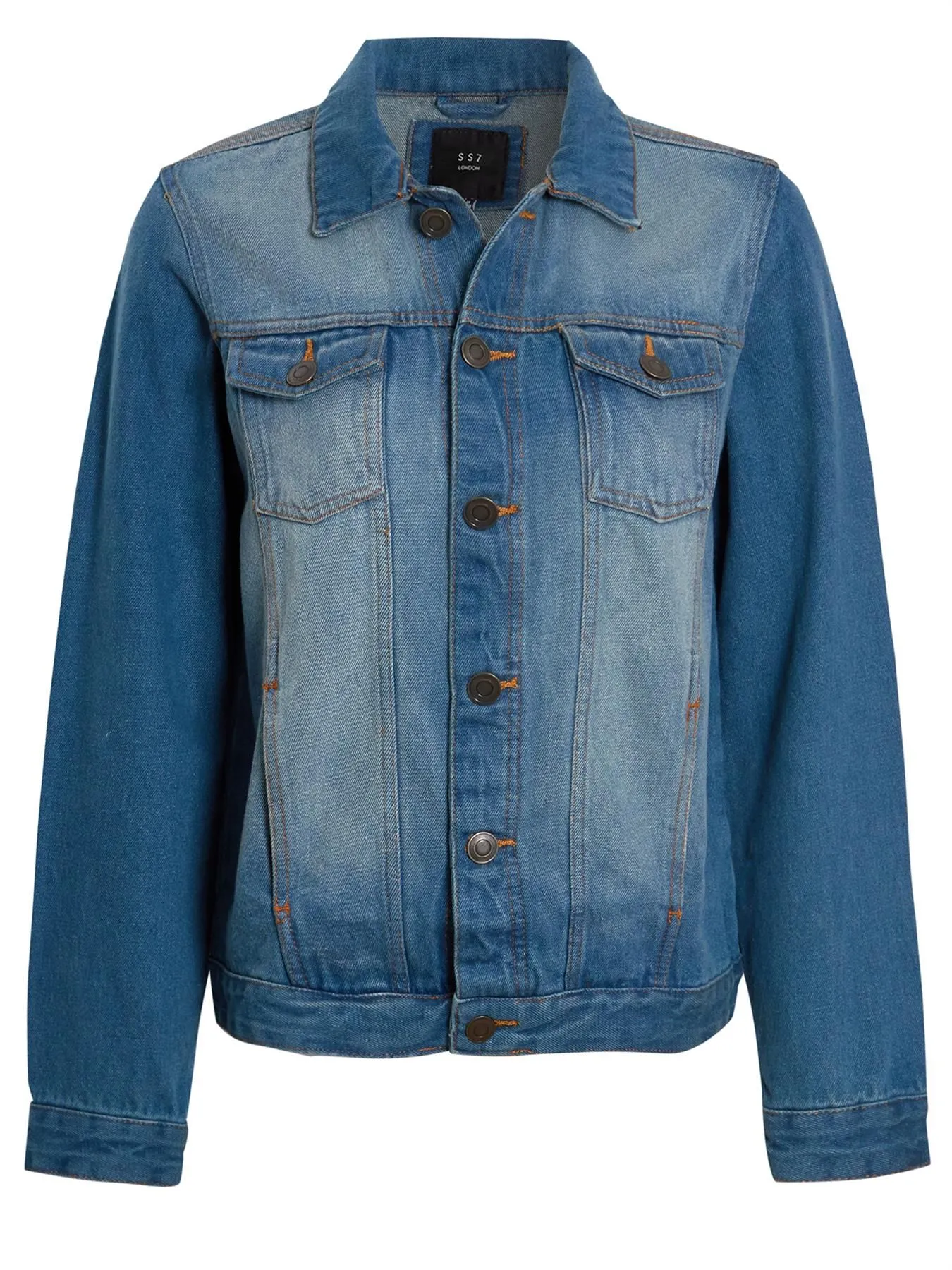 Boys Denim Jacket, Stonewash Blue, Ages 7 to 13 Years