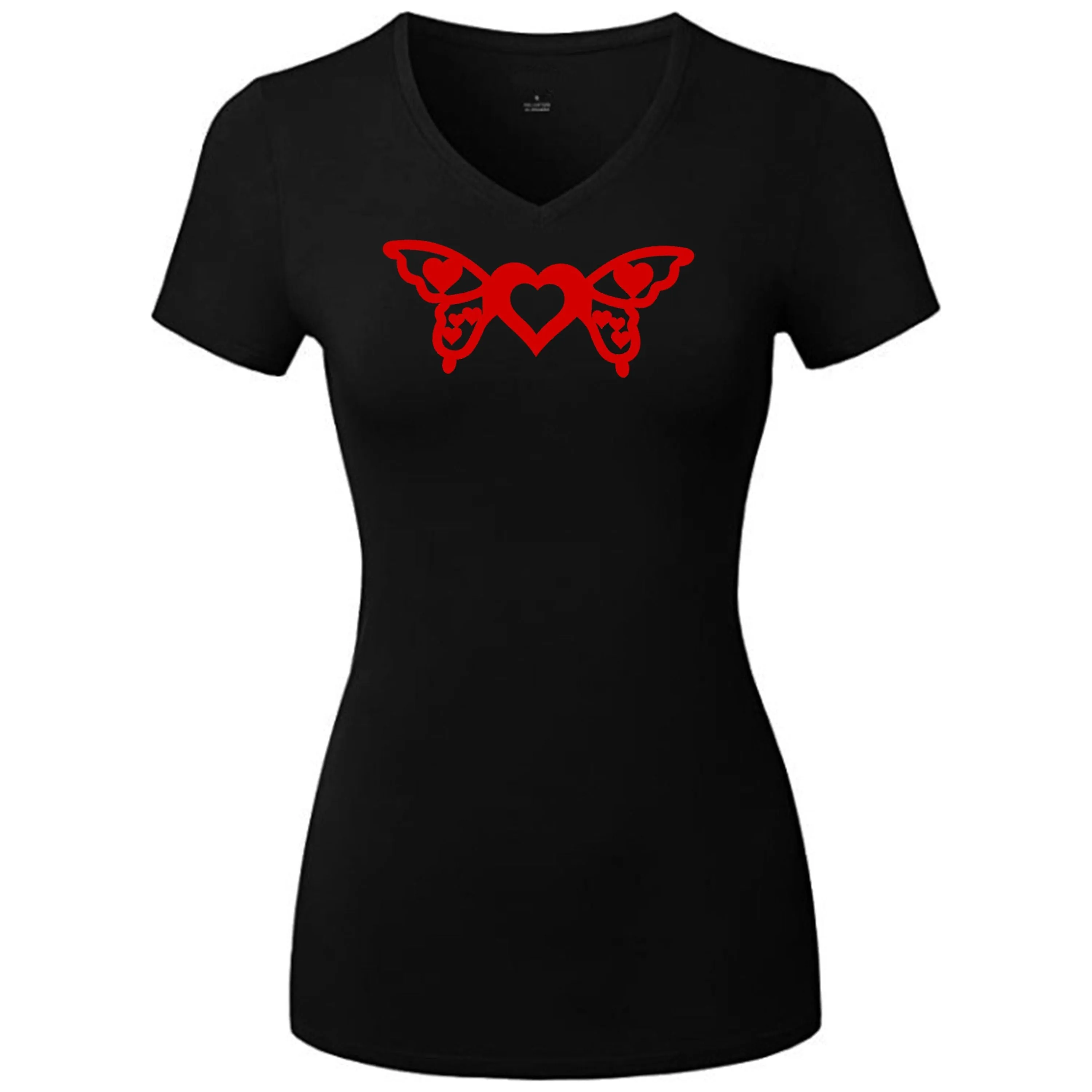 Butterfly Wings With Heart T Shirts