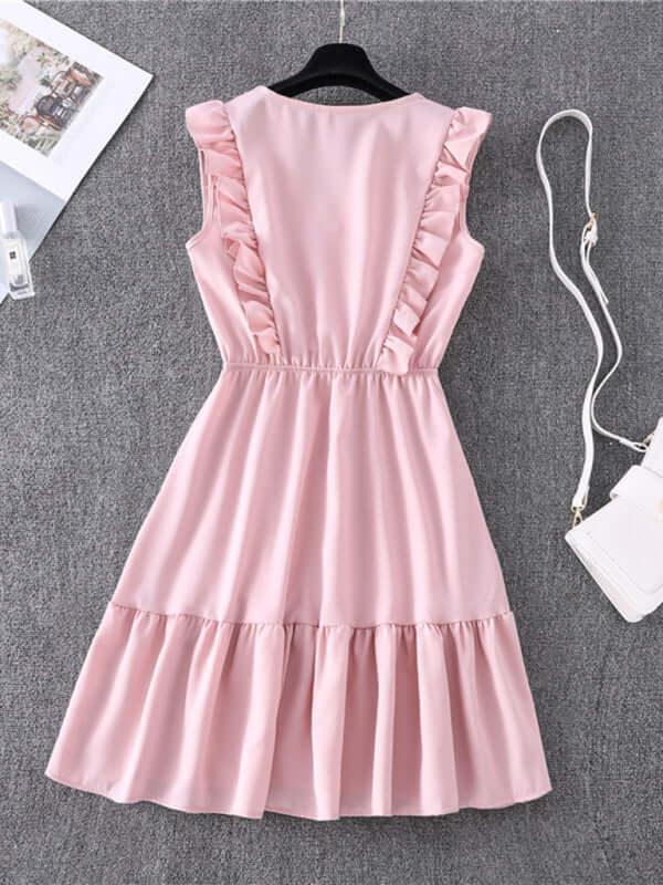 Casual Ruffle Women Mini Dress