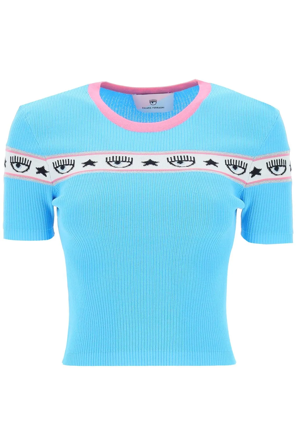 Chiara Ferragni Logomania Knitted Crewneck Top