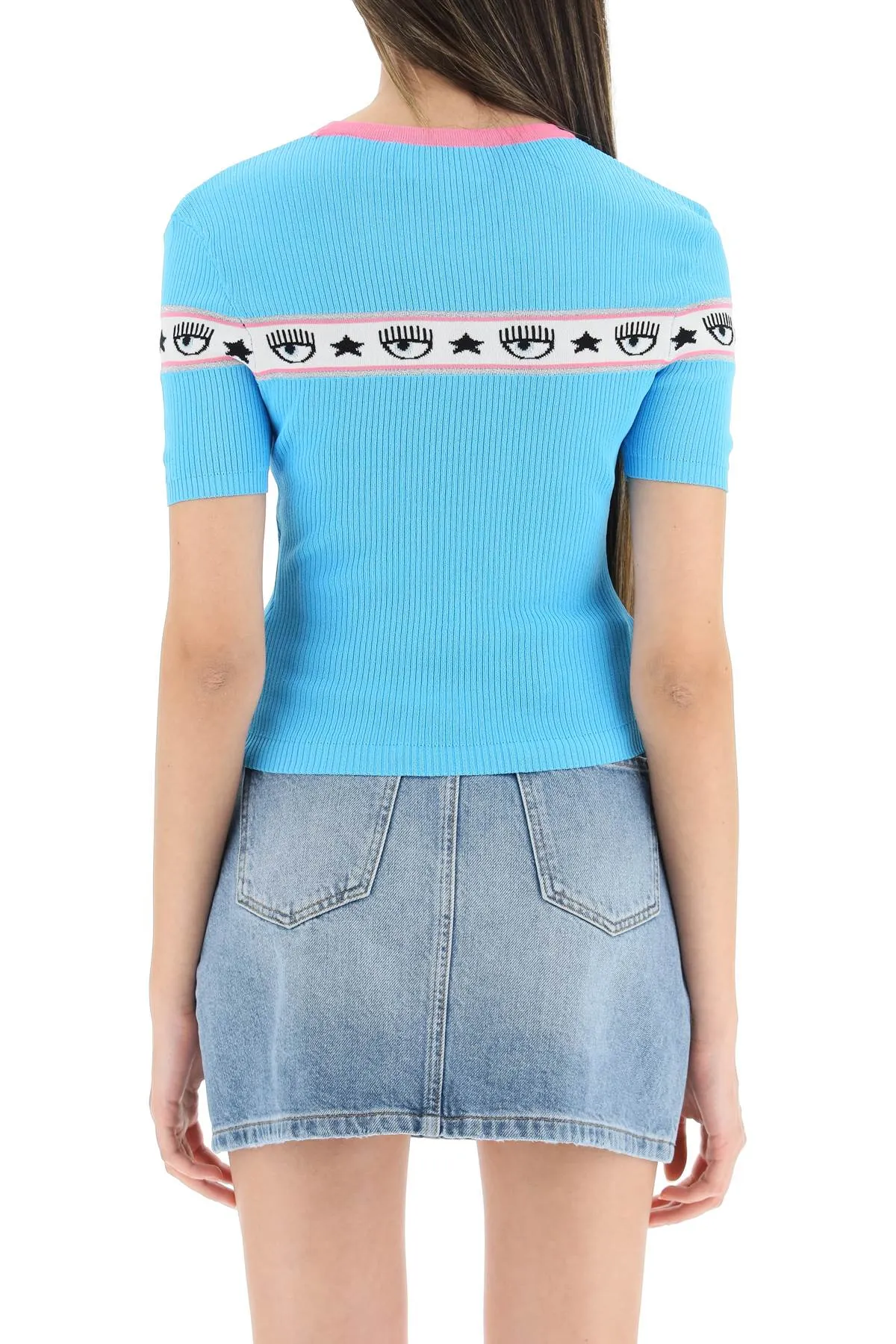 Chiara Ferragni Logomania Knitted Crewneck Top