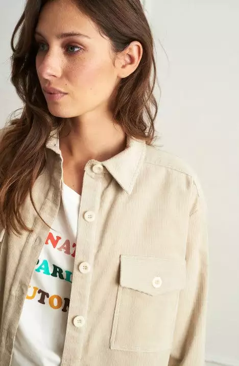 Creme Corduroy Shirt