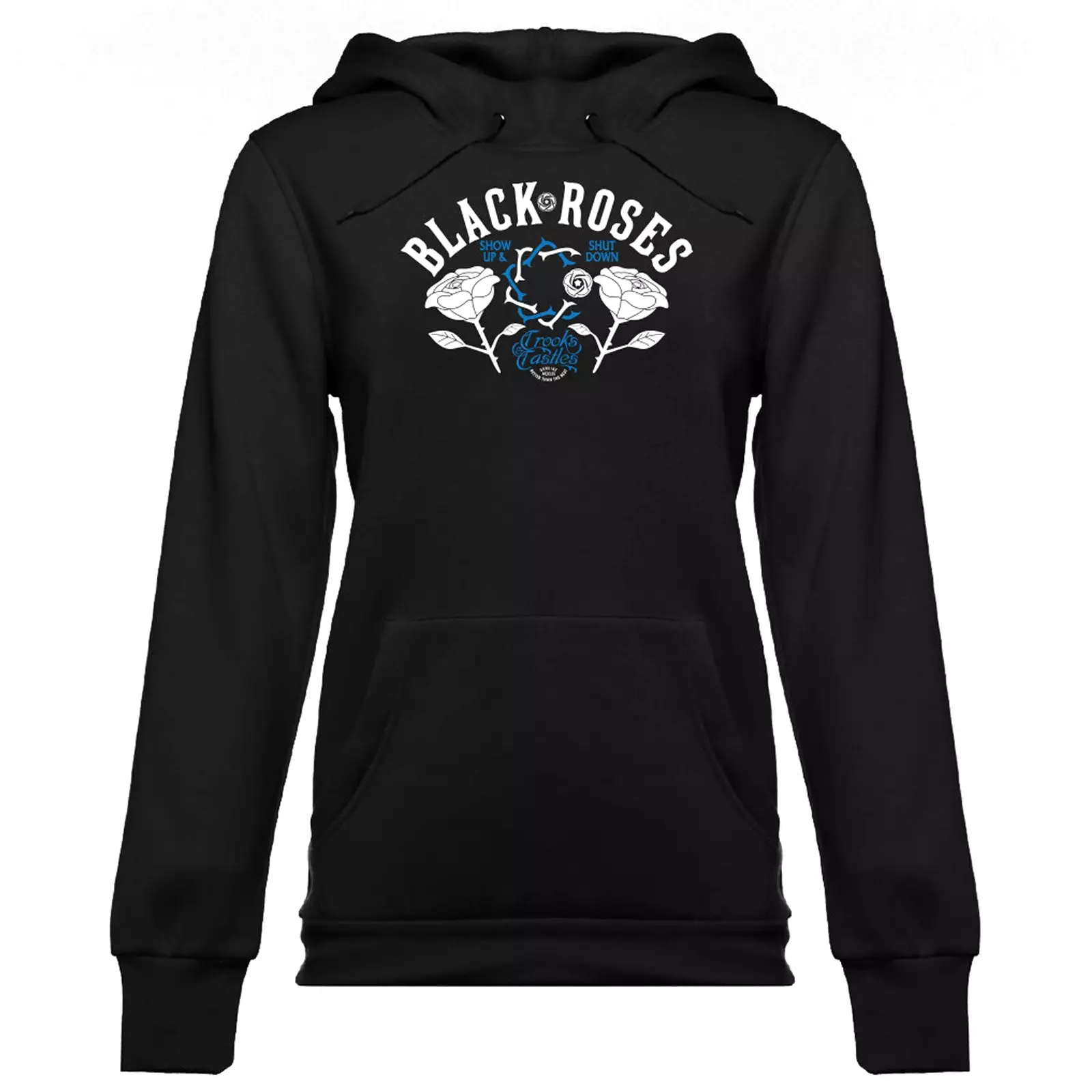 Crooks & Castles Black Rose Women's Hoody Pullover Sweatshirts (Brand New)