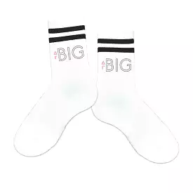 Delta Gamma Sorority Socks for your Big and Little with Greek Letters on Striped Cotton Crew Socks