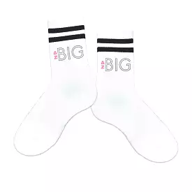 Delta Zeta Sorority Socks for your Big and Little with Greek Letters on Striped Cotton Crew Socks