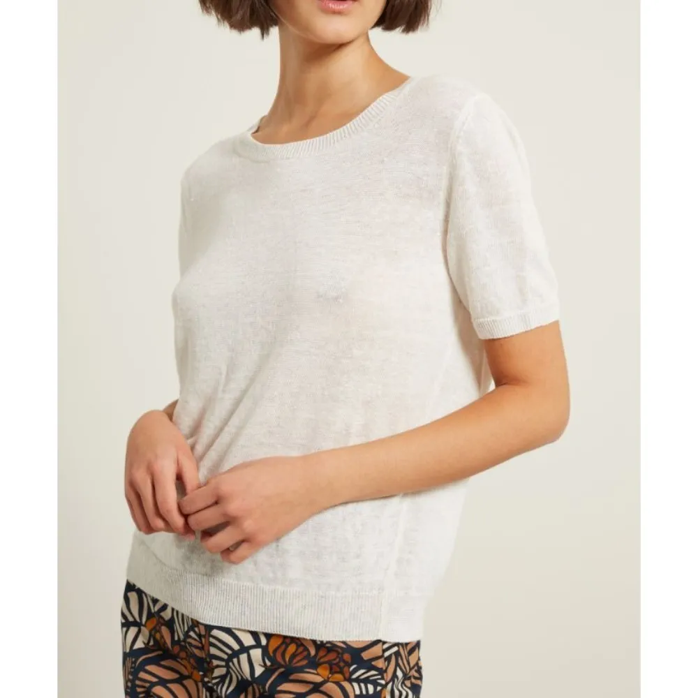 Diffusione Tessile  |Crew Neck Casual Style Linen Street Style Plain