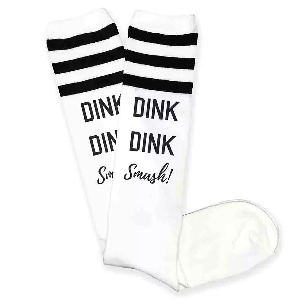 Dink Dink Smash Pickleball Knee High Socks for Her