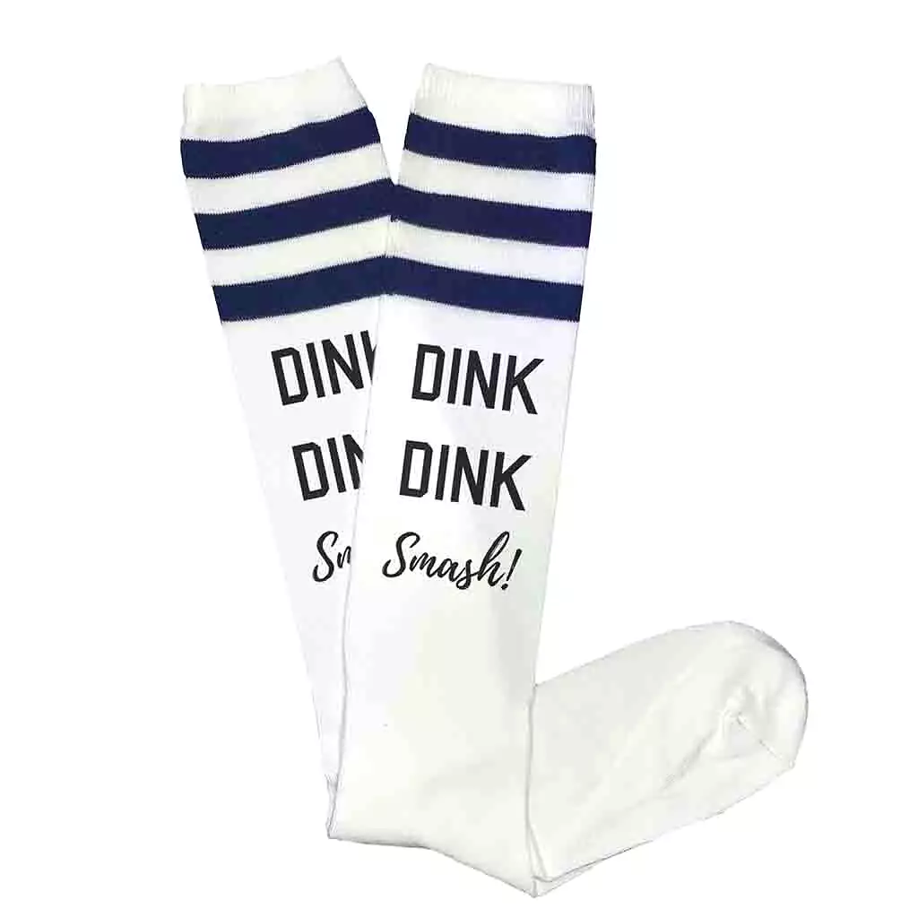 Dink Dink Smash Pickleball Knee High Socks for Her