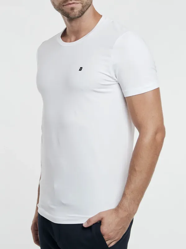 DonDup T-Shirt Elasticizzata – Art: US1498 JF0271U ZL – Col: Bianco