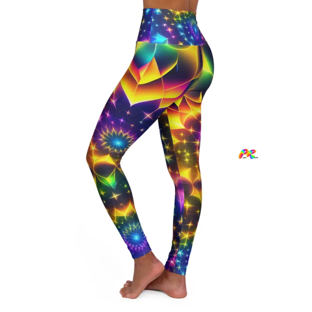 Exotic Neon Rave Leggings | Women's Festival Matching Outfits | Winter