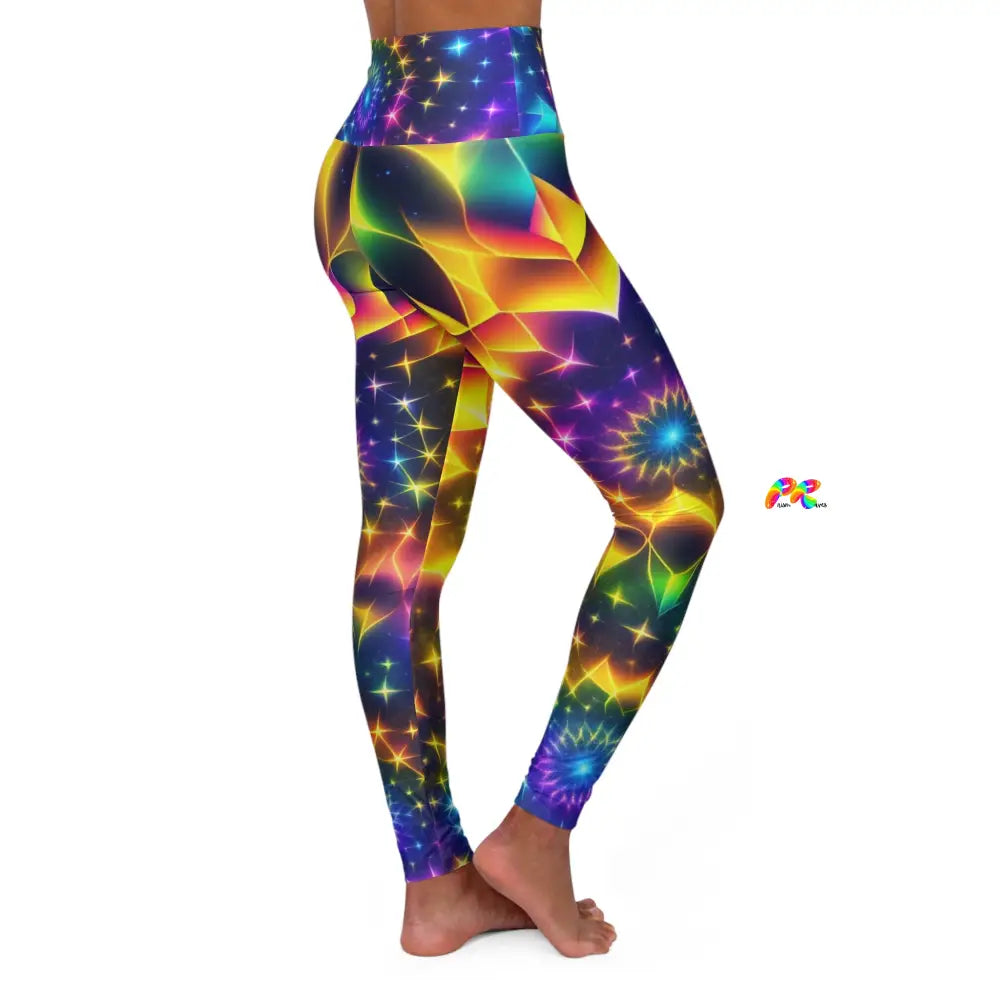 Exotic Neon Rave Leggings | Women's Festival Matching Outfits | Winter