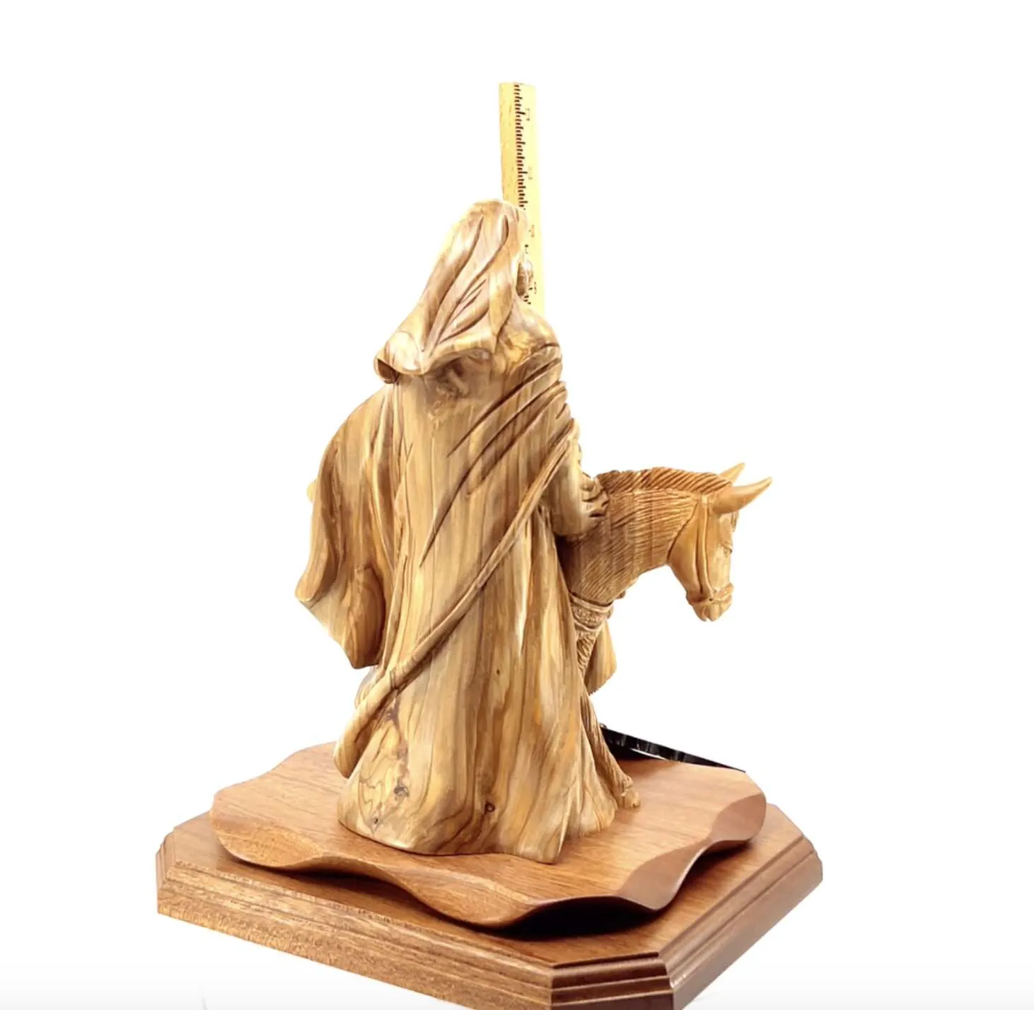 Flight into Egypt, 10.2 Olive Wood Carving from Holy Land