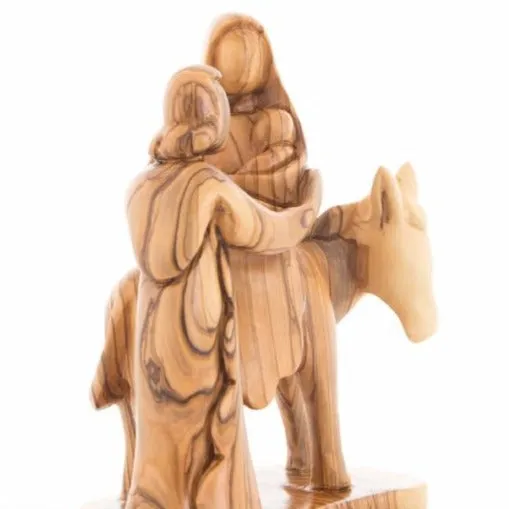 Flight into Egypt, 8.9 Abstract Hand Carved Olive Wood