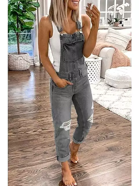 Floral Print Ankle-Length Women's Jumpsuit Rompers