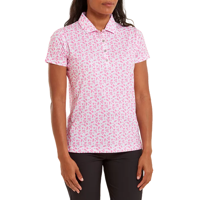 FootJoy Women's Floral Print Lisle Polo