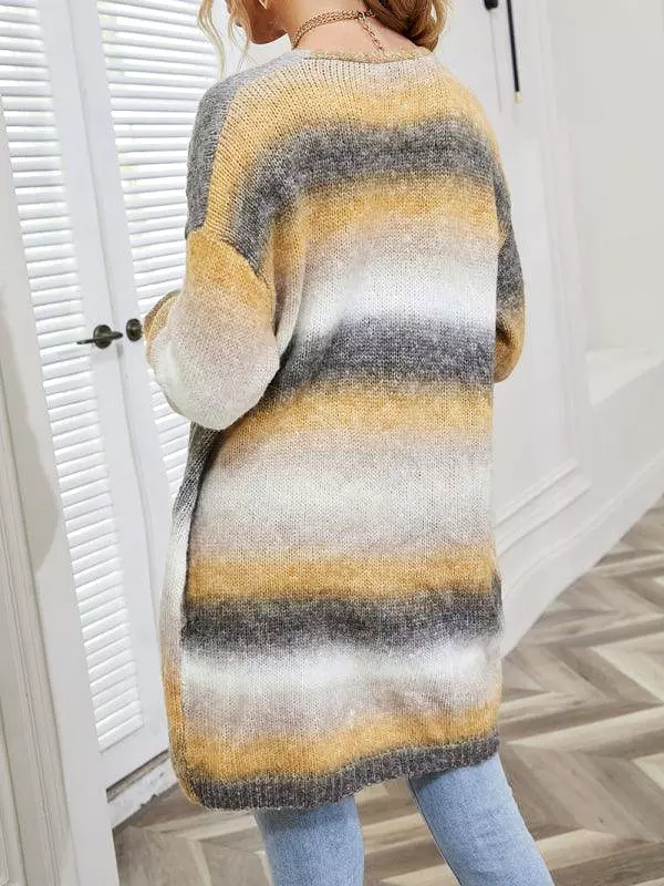 Gradient Tie-Dye  Women Cardigan Sweater