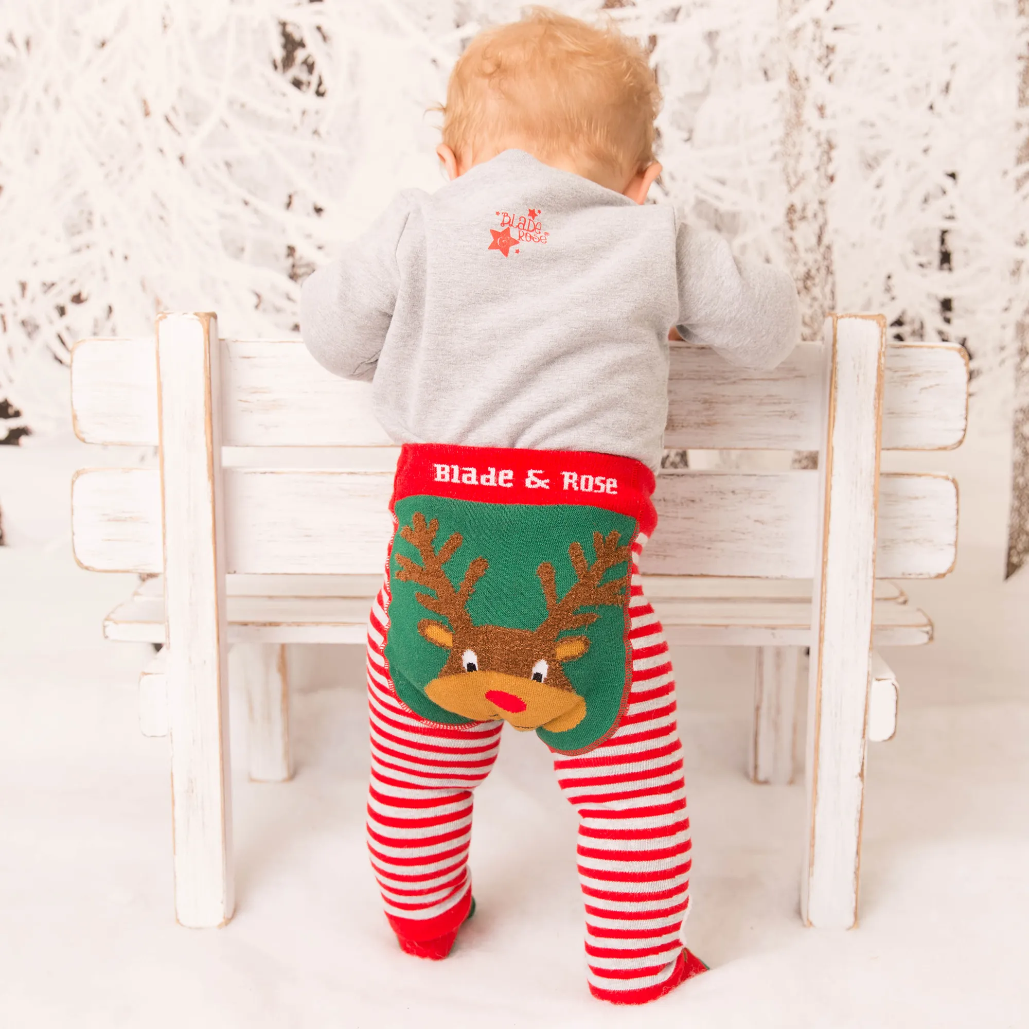 Grey & Red Festive Leggings Set