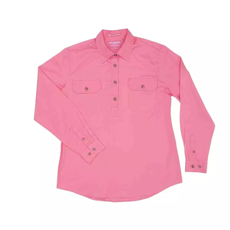 Just Country Jahna 1/2 Button Shirt Women's Rose