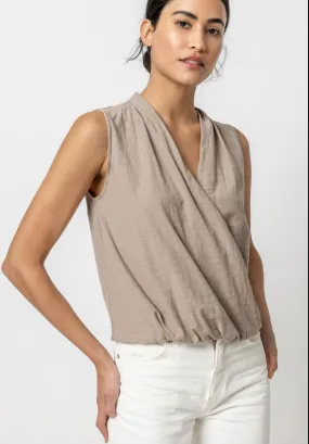 Lilla P Sleeveless Faux Wrap Tank