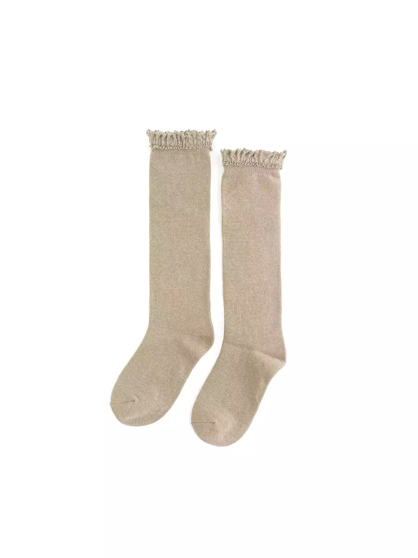 Little Stocking Co. - Oat Lace Top Knee High Socks