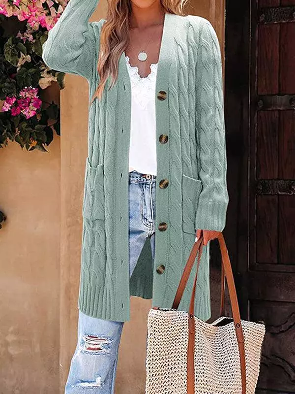 Long Twist Women Cardigan Sweater