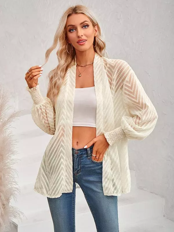 Loose Jacquard Women Cardigan Sweater