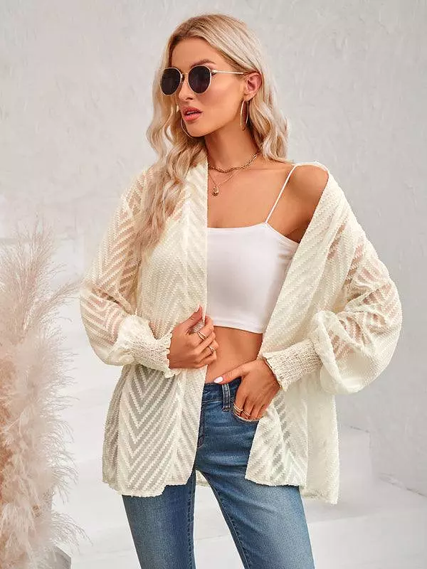 Loose Jacquard Women Cardigan Sweater