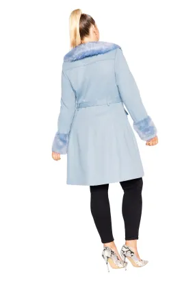 Make Me Blush Coat - powder blue