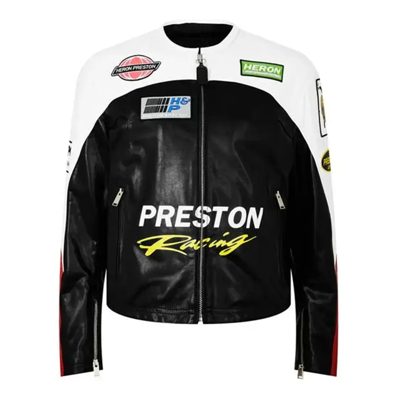 Men’s 8 Ball Preston Biker Motorcycle Leather Jacket