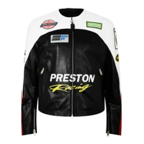 Men’s 8 Ball Preston Biker Motorcycle Leather Jacket