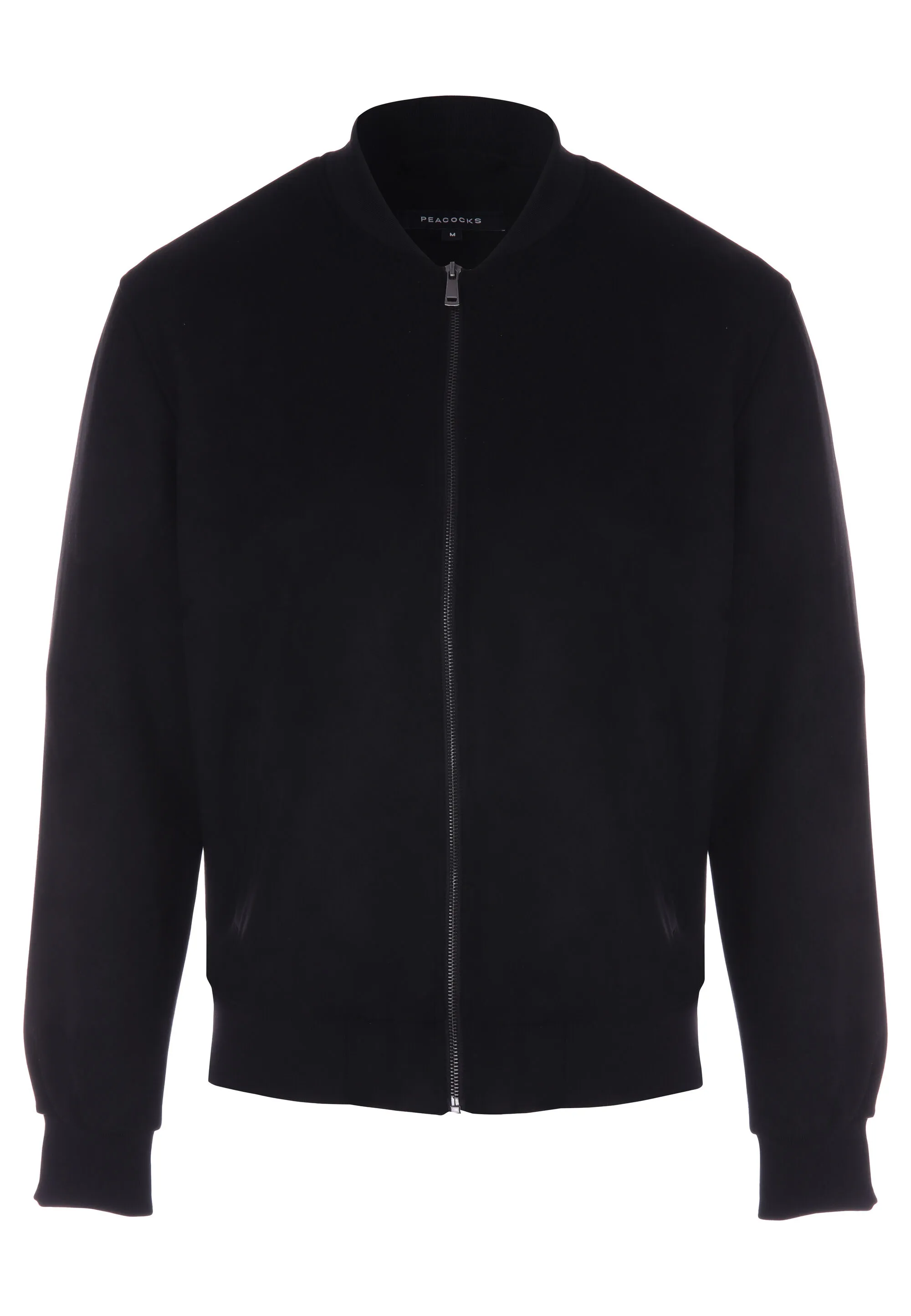 Mens Black Suedette Bomber Jacket