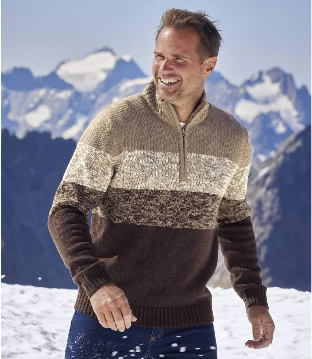 Men's Brown Knitted Jumper 