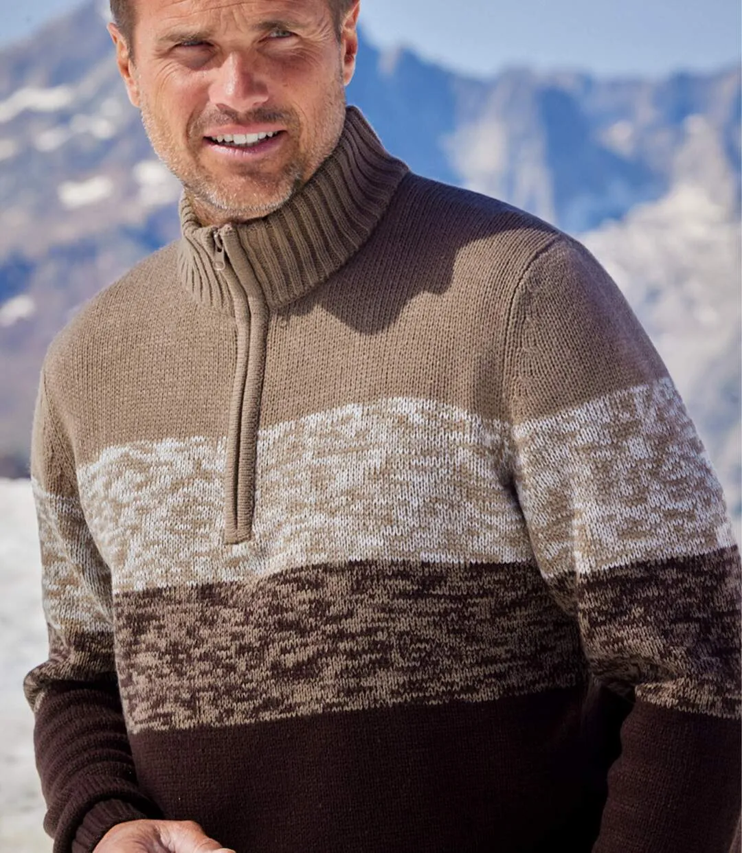 Men's Brown Knitted Jumper 