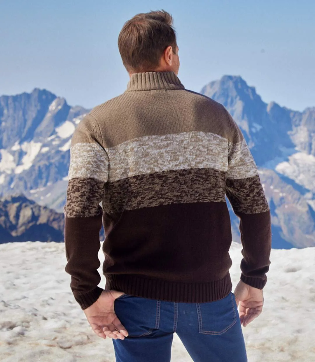 Men's Brown Knitted Jumper 