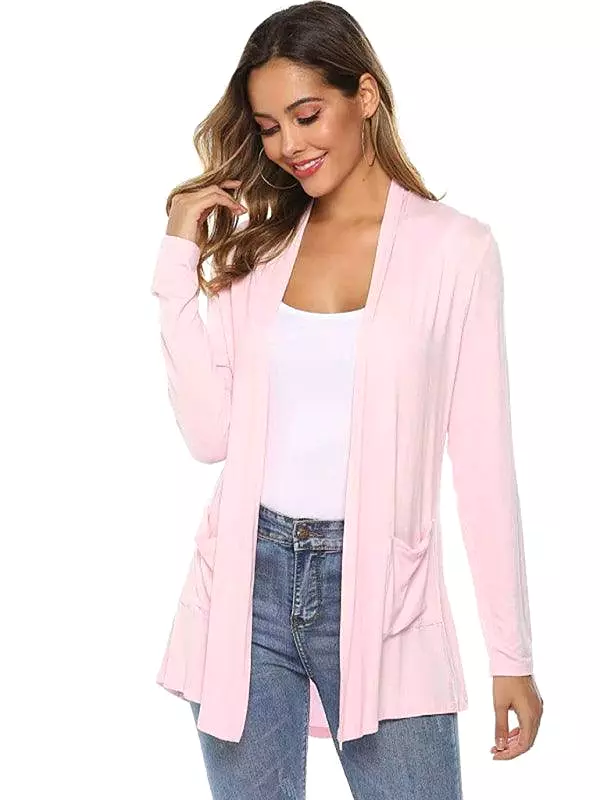 Mid-Length  Women Cardigan Sweater